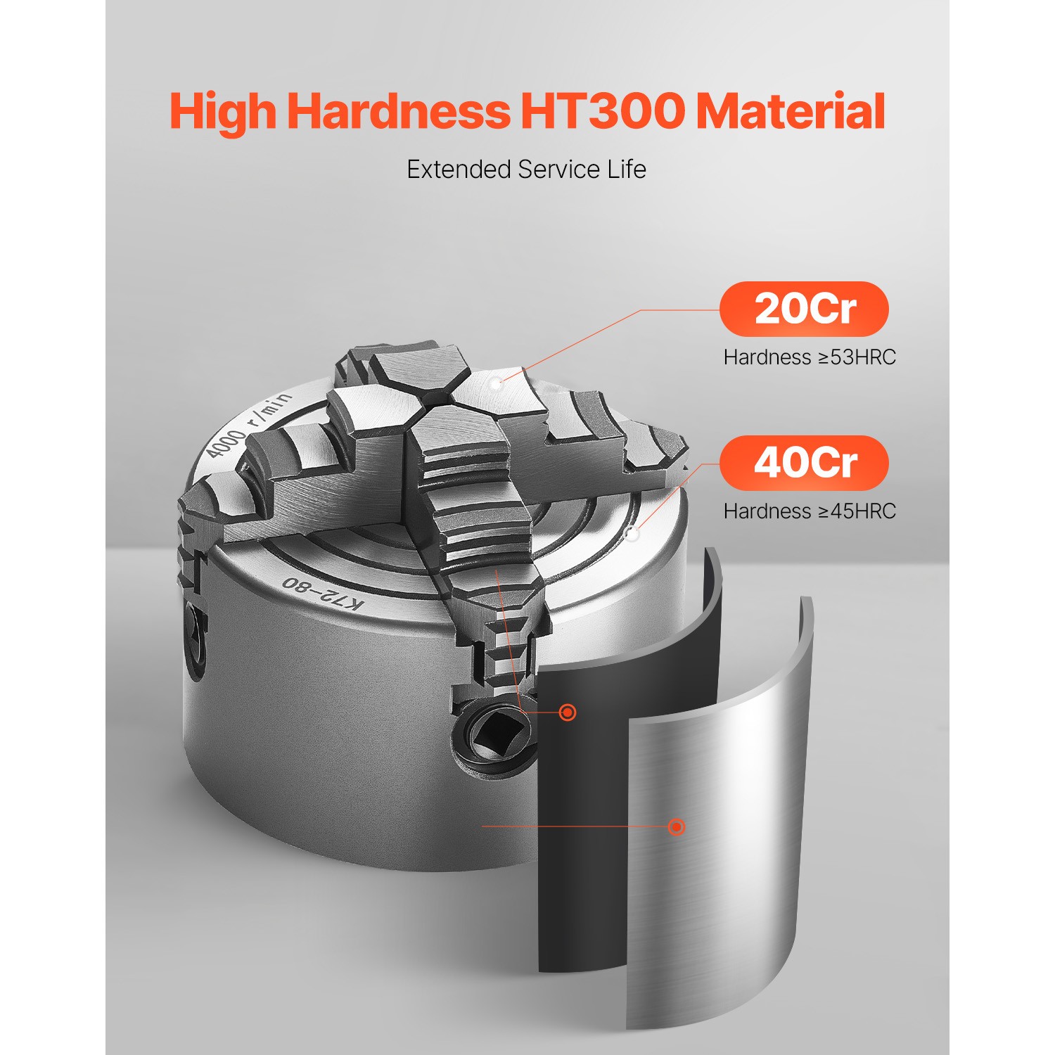 3 Inch 4-Jaw Self-Centering Lathe Chuck for Drilling Milling Machine 3D