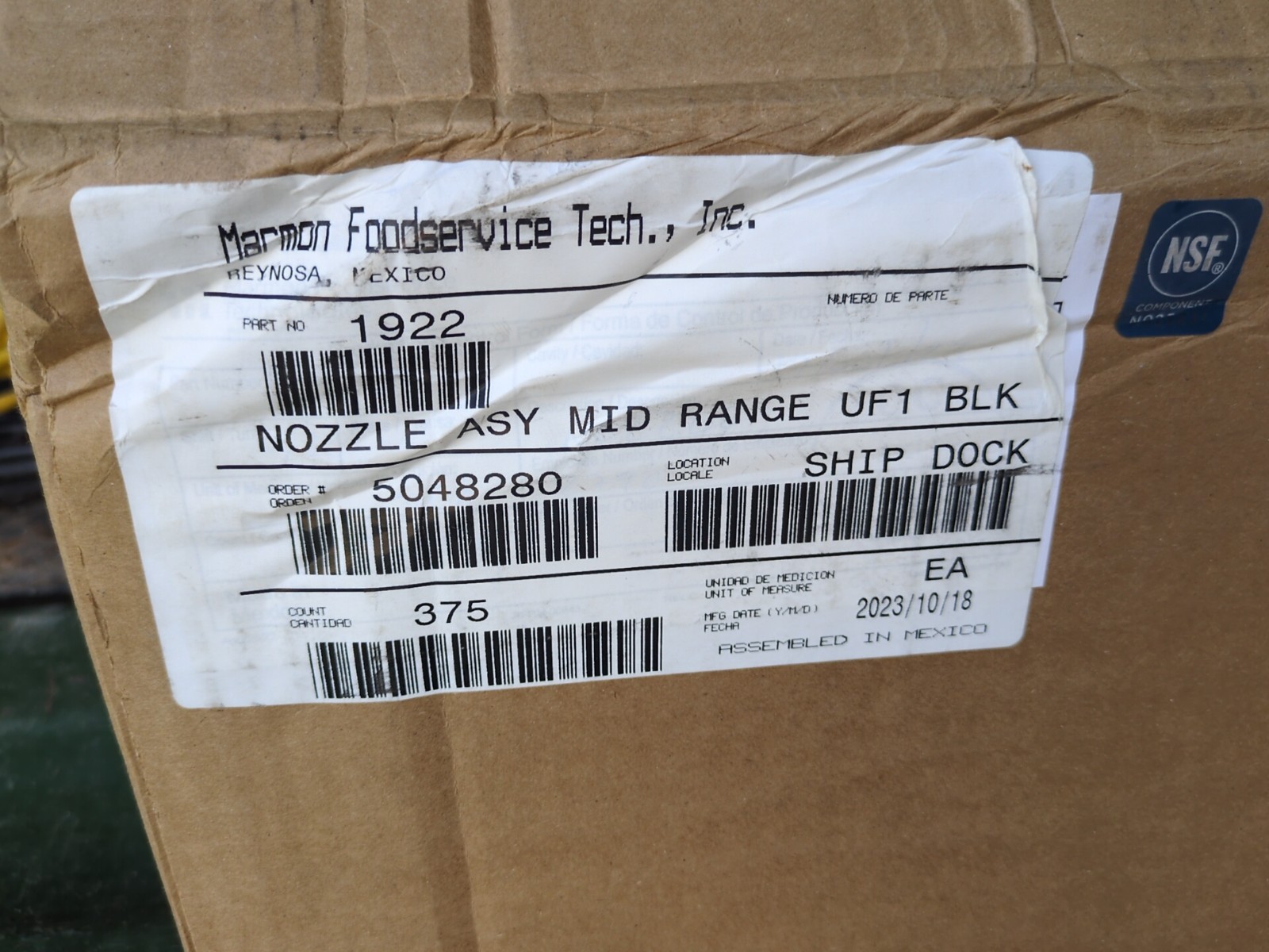 UF1 Cornelius NOZZLE & DIFFUSER ASSY COKE PEPSI UF-1 SODA VALVES 1008682 Qty-1