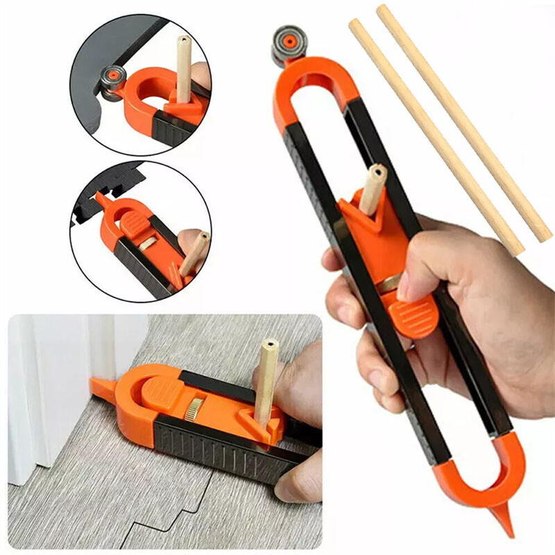 Profile Scribing Ruler Contour Gauge with Lock - Precise Scribe Tool Woodworking