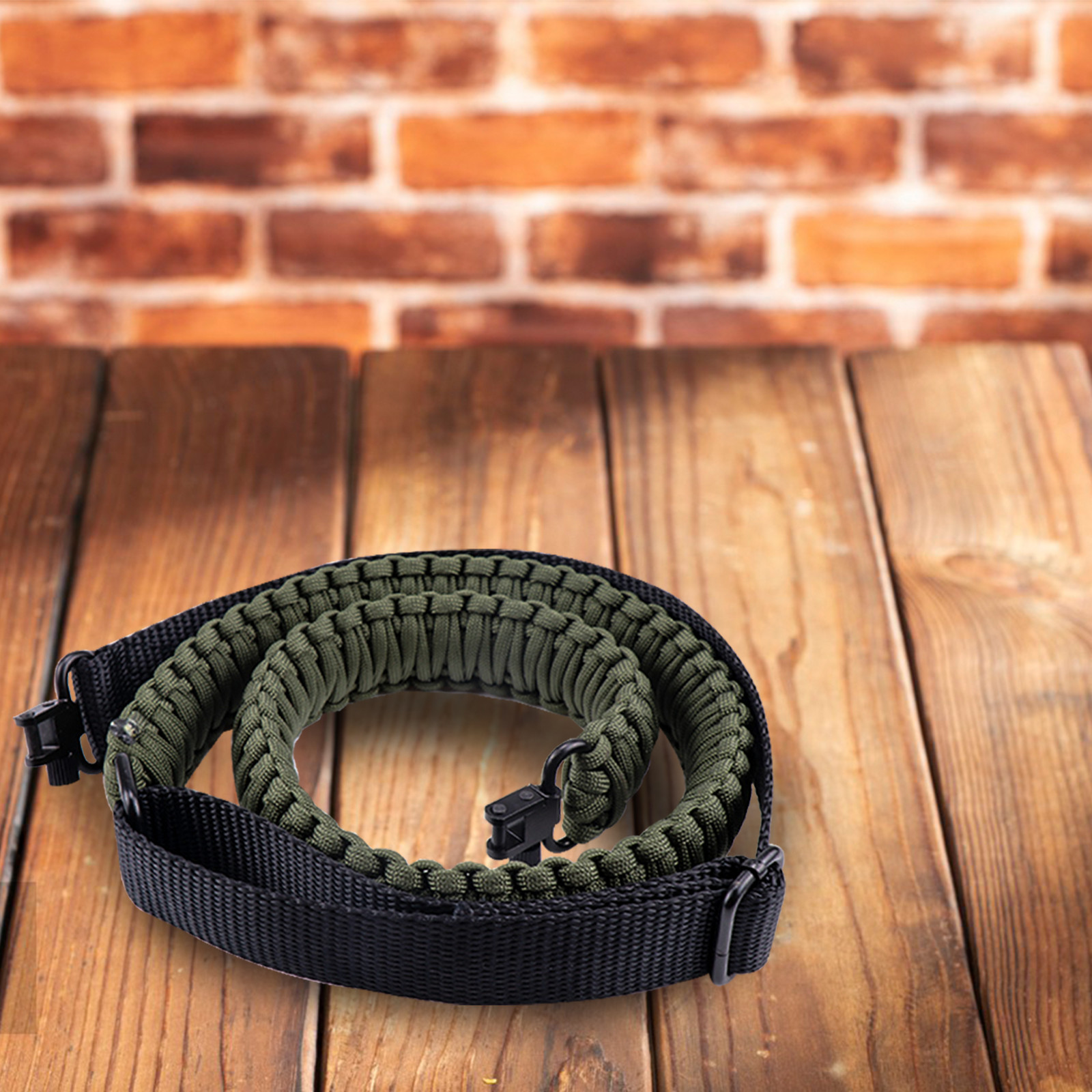 Tactical 2 Point 550 Paracord Rifle Gun Sling Shotgun Crossbow Strap w/ Swivels