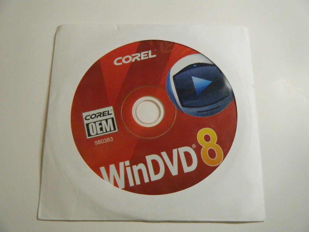 New WinDVD 8 DVD. Software for video editing on older operating systems