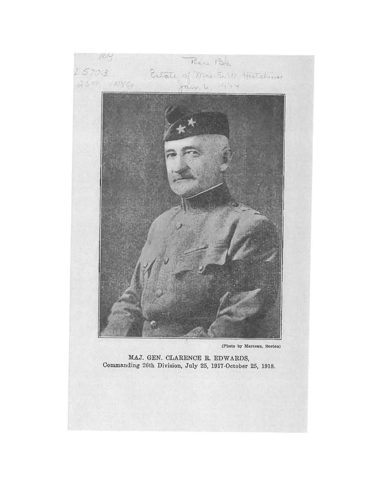 World War I Massachusetts Army NG WW I 26th Infantry Division History Book