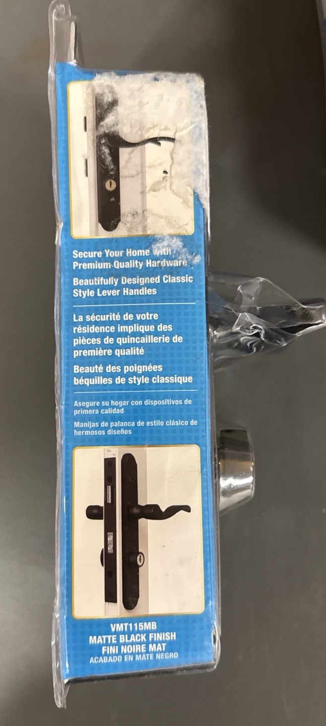 Wright Premier VMT115MB Storm Screen Door Keyed Locking Mortise Lever, Black