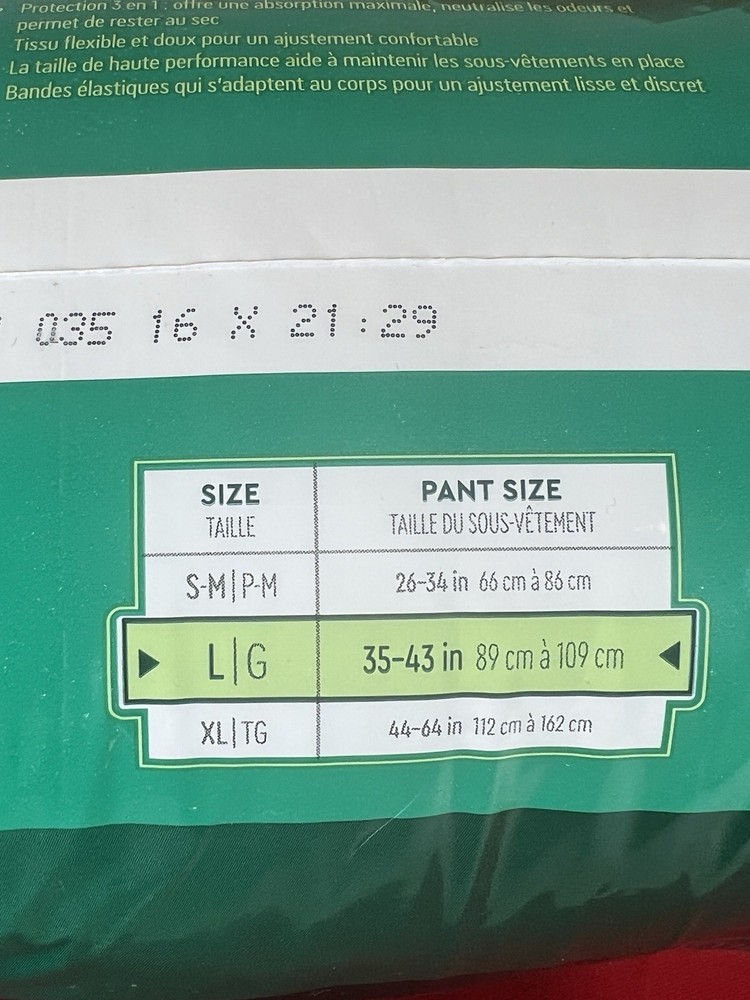 17 Depend Fit-Flex Underwear for Men Maximum Absorbency Size L 17pc