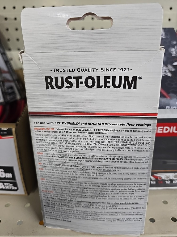 Rust-Oleum 238475 Concrete Etch, 1 Pack , White
