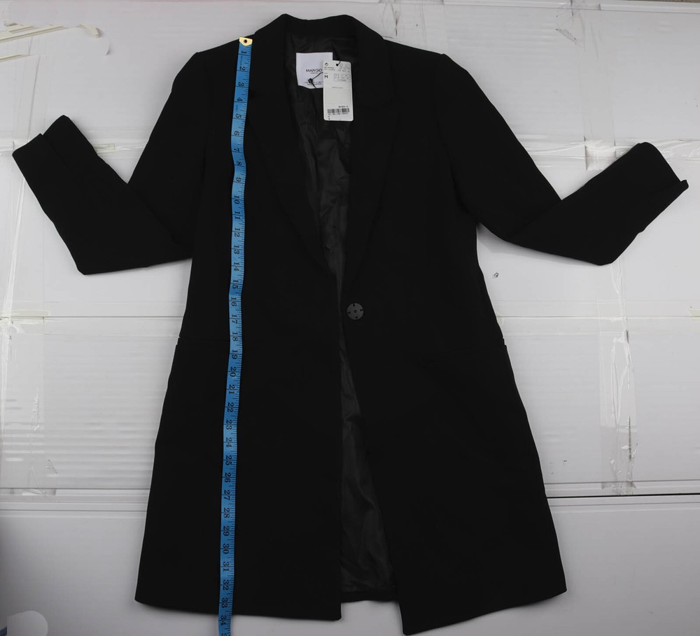 Mango Black Coat Size Medium Womens
