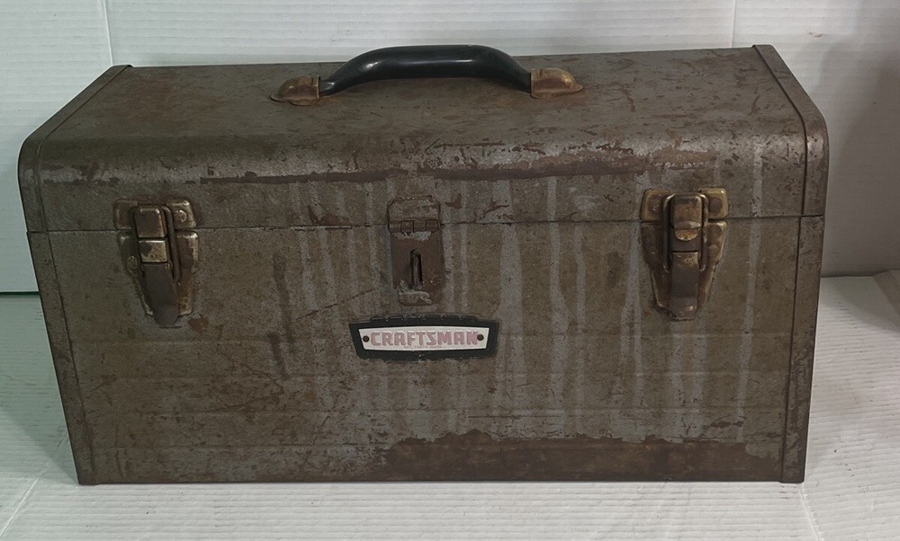 Vintage Craftsman Toolbox with tray 18x9x8