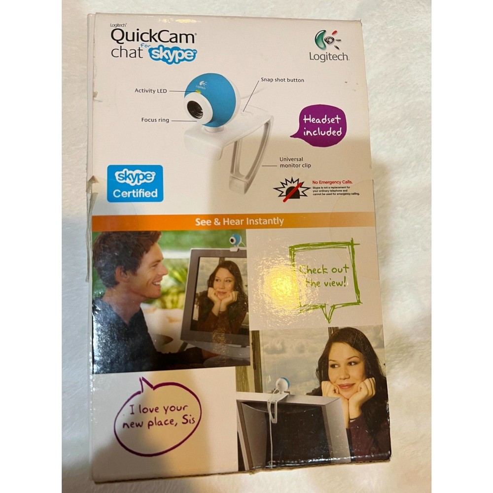 Logitech QuickCam Chat Headset Included Skype NEW in Package