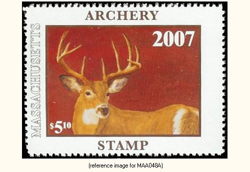 D2K Massachusetts Archery Stamp 2007 $5.10