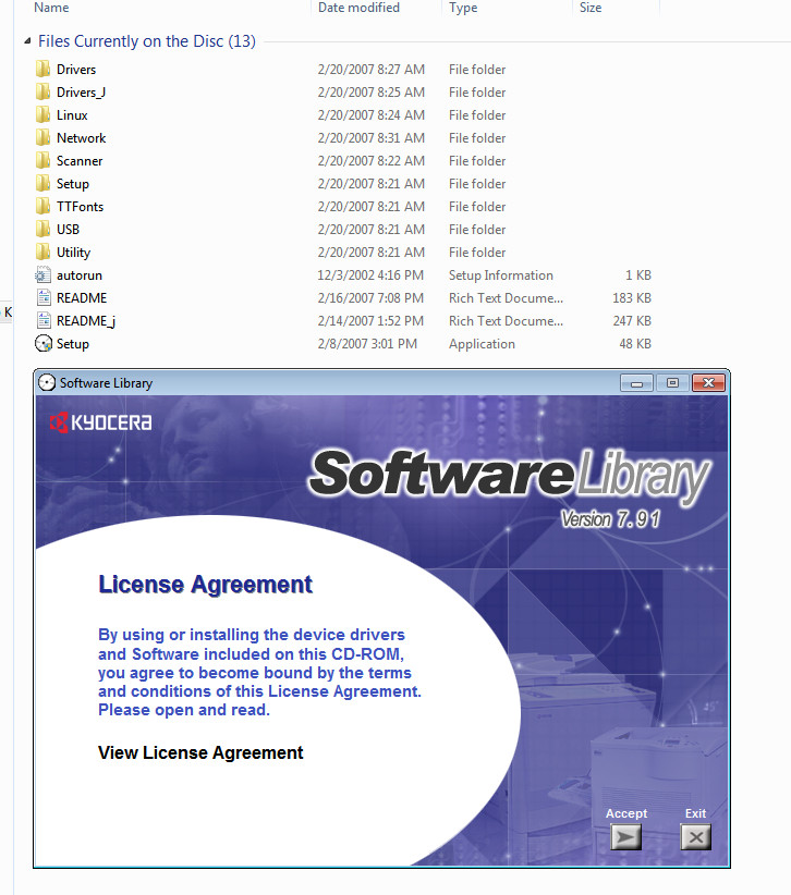 Kyocera Software Library Printer Driver, Driver Tool, Network/ Scanner Utilities
