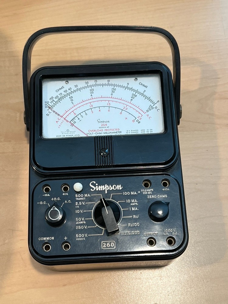 SIMPSON 260 SERIES 6P Milliammeter Multimeter Overload Protect UNTESTED
