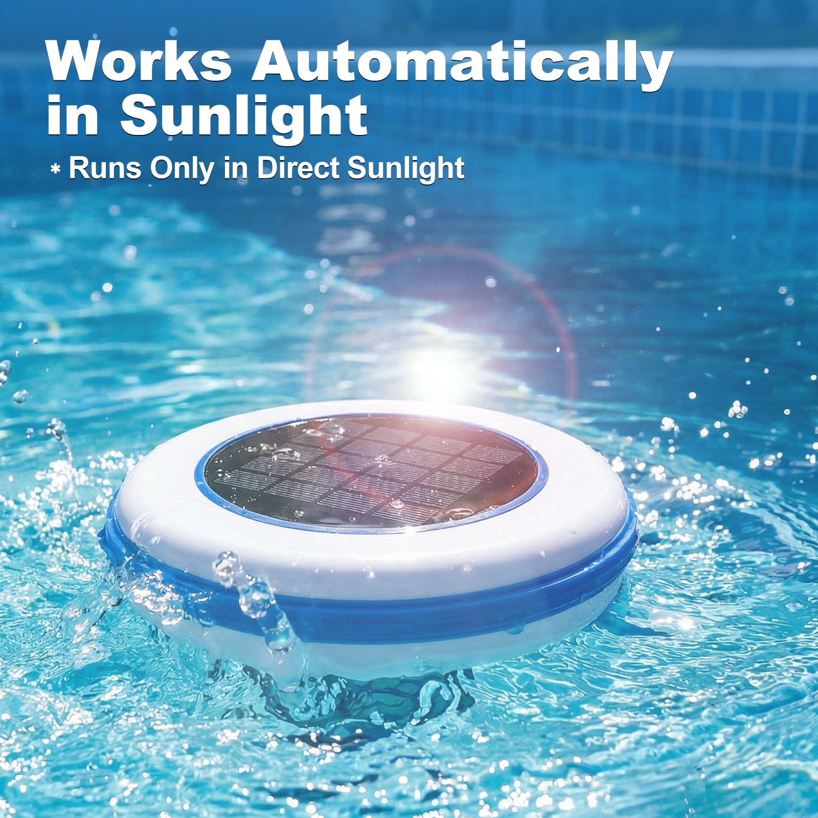 Solar Pool Ionizer Chlorine-Free Water Purifier & Algae Cleaner Up to 35,000 Gal