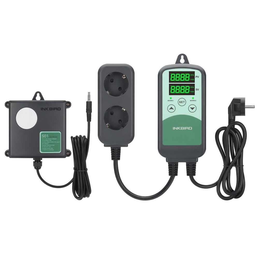 CO2 Controller Generator Carbon Dioxide Control Exhaust Fan Grow Room Regulator