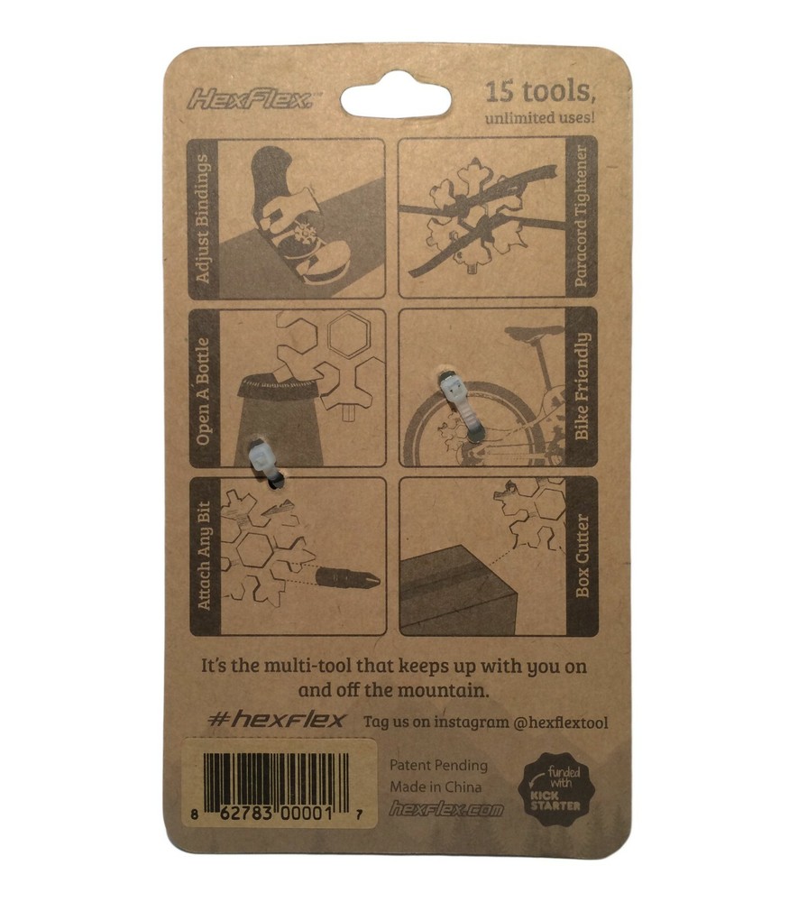 HexFlex Snowflake Multi-Tool Metric (Oxidized Black)