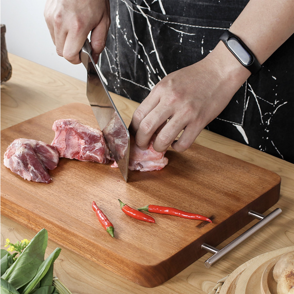 Premium Solid Ebony Wood Cutting Board for Kitchen