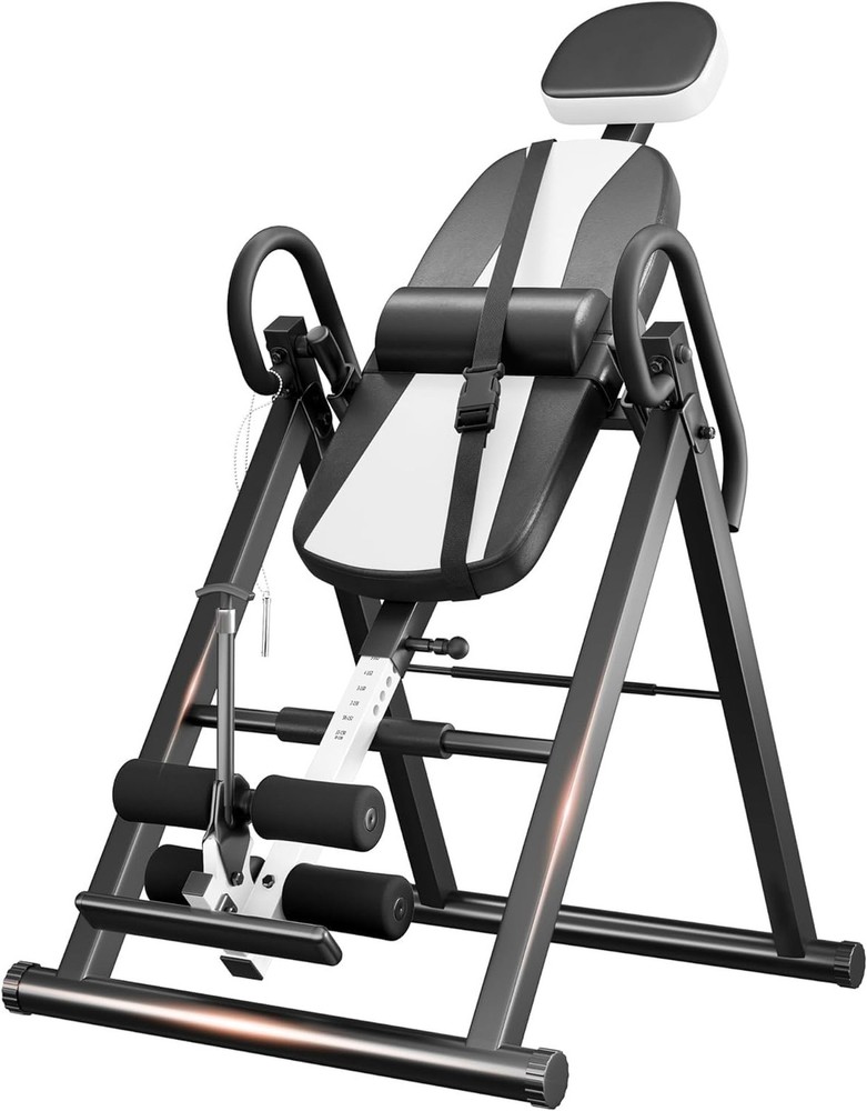 Dripex Heavy Duty Gravity Inversion Table 300 lbs Capacity with Adjustable Pr...