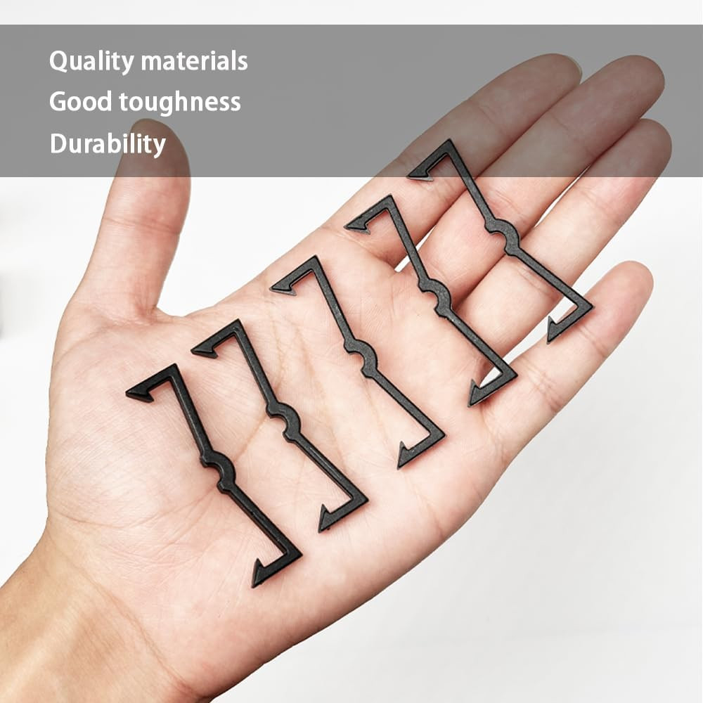 100PCS Pegboard Clips Pegboard Hook Locks Black Plastic Peg Board Locks Peg B...