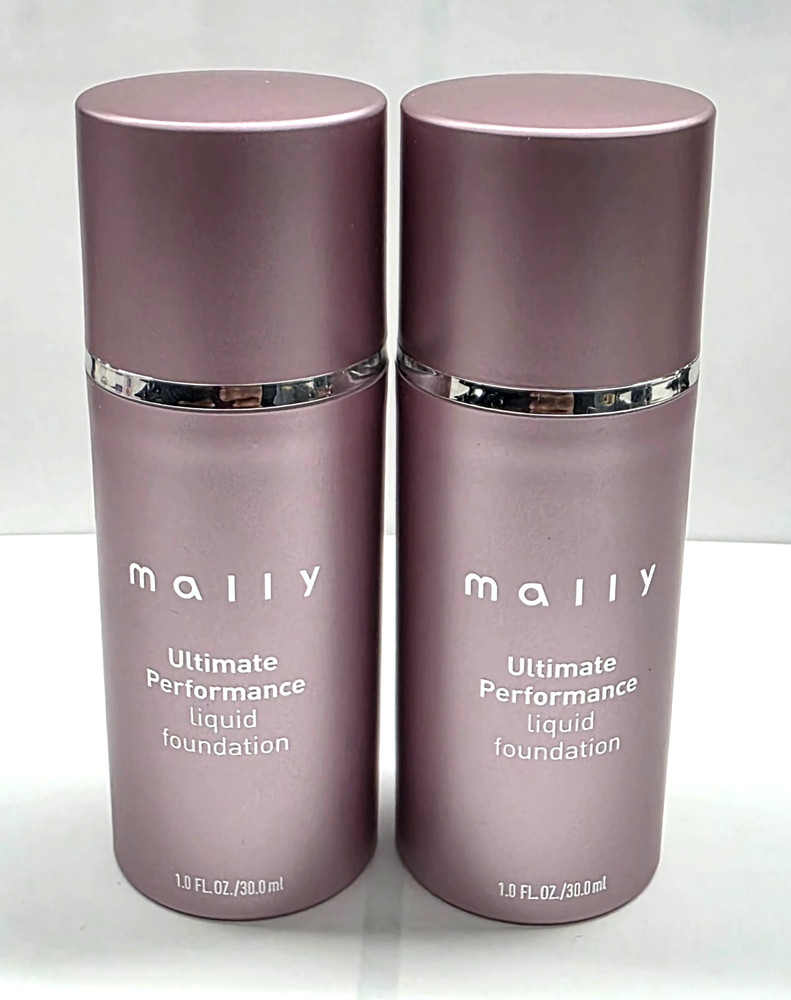 2 Pack Mally Ultimate Performance Liquid Foundation-Medium Light