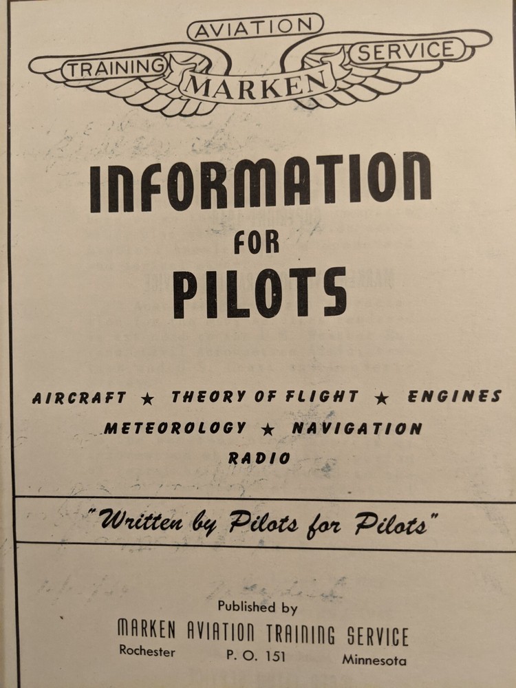 INFORMATION FOR PILOTS, 1948, Marken Aviation Training Service, Practical Exams