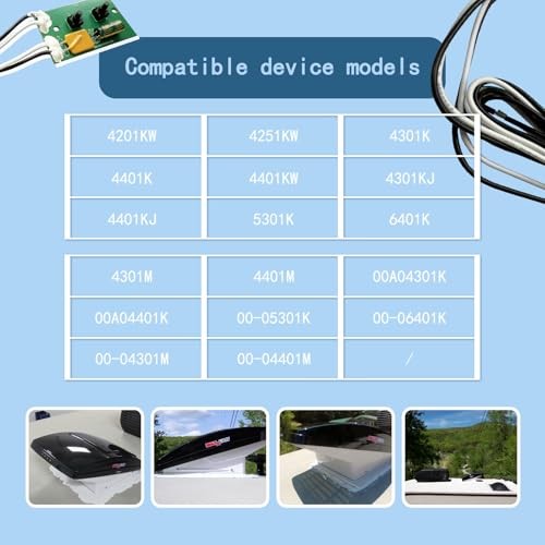 Replacement PCB & Switch Assembly Compatible with MaxxAir MaxxFan Deluxe RV