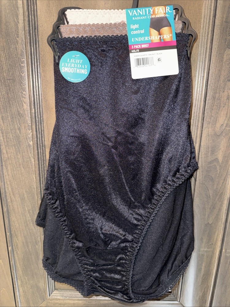 Vanity Fair Radiant Collection 3 Pack Light Control Undershapers Size 4 X