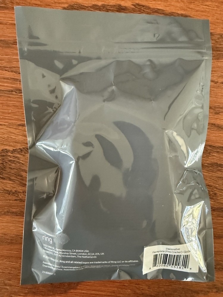 (NEW) Ring Interchangeable Faceplate for Video Doorbell 13 Fire Cracker