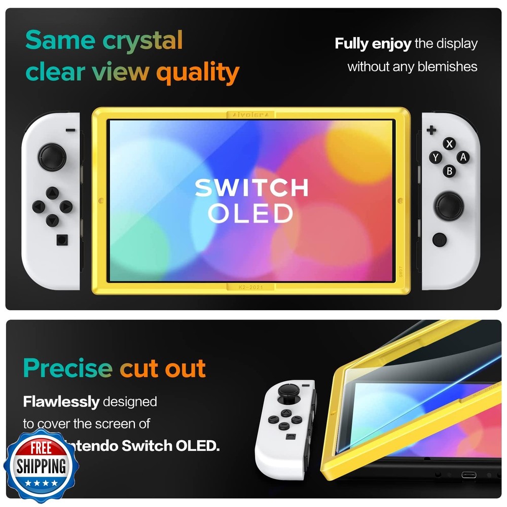 ivoler 4-Pack Tempered Glass Screen Protector Designed for Ninten