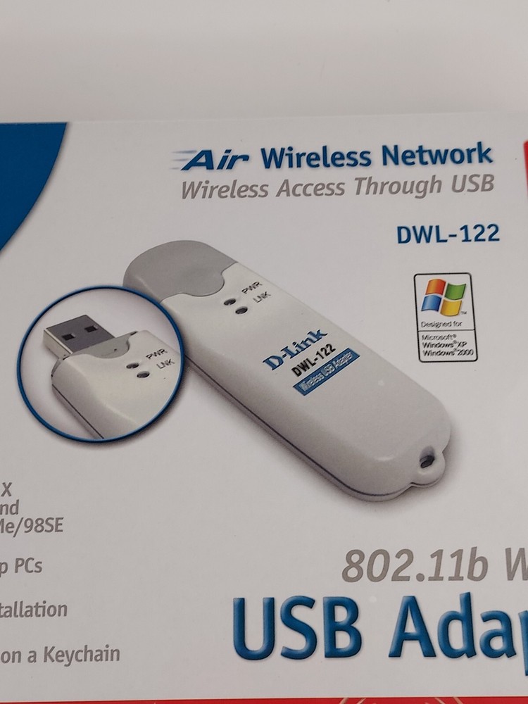 D-link Air Wireless Network- USB Adapter 802.11b DWL-122 New