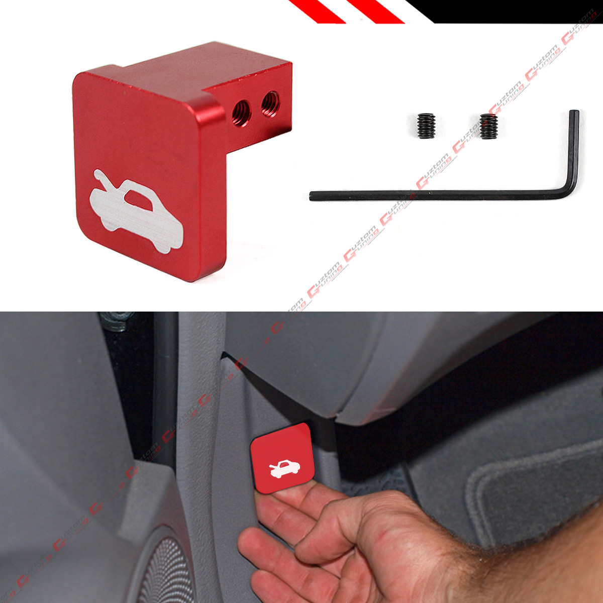 FOR HONDA CIVIC CR-V ELEMENT RIDGELINE HOOD RELEASE PULL LATCH HANDLE OPENER RED