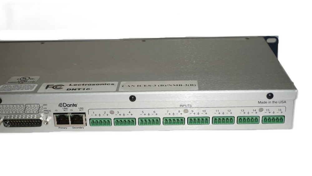 Lectrosonics DNT16i - 16 Analog Input Dante Network Processor - GREAT!