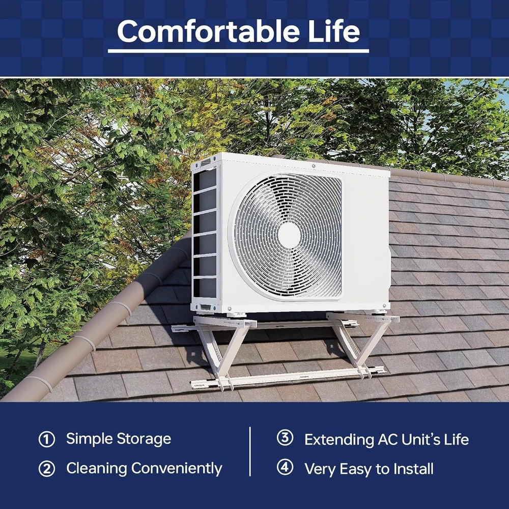 Durable Adjustable Roof Bracket for 9000-24000 BTU Mini Split Units