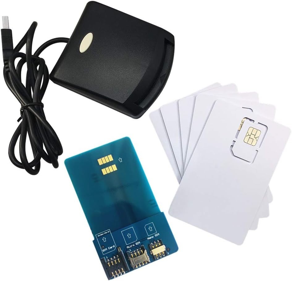LTE WCDMA ICCID SIM USIM 4G Secure Card Reader Writer Programmer with 5pcs Bl...