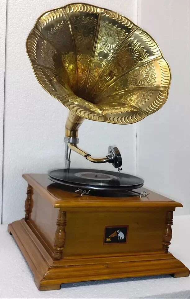 Player Functional Gramophone Full Working Phonograph, win-up record Gramophone