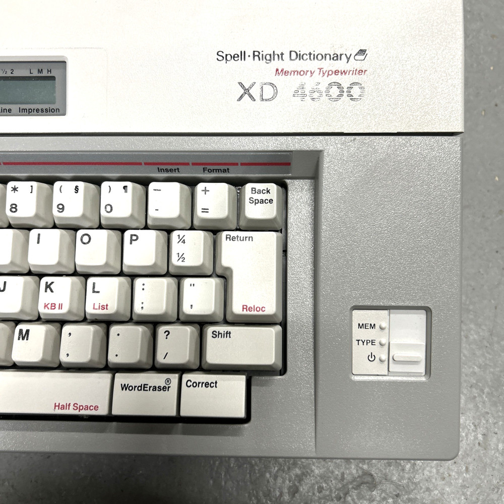 Smith Corona XD 4600 Electronic Memory Typewriter Spell-Right Dictionary Tested