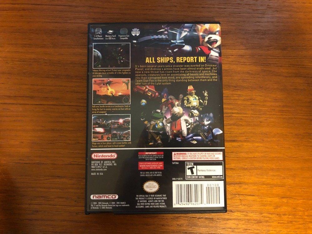 Replacement GameCube Case for Star Fox: Assault