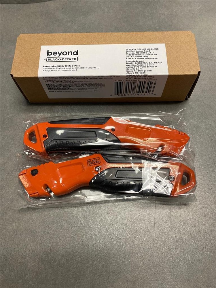 @ Black & Decker Retractable Utility Knife 2- Pack BDHT1039495APB