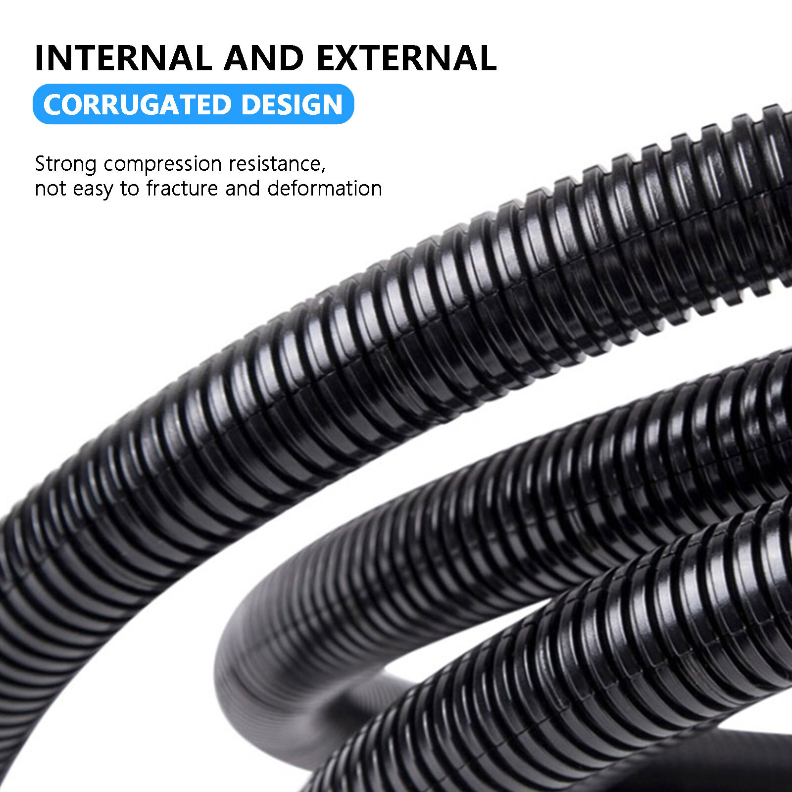 Split Wire Loom Conduit Tube For Automotive/Home Wire Protector Harness Wrap Lot