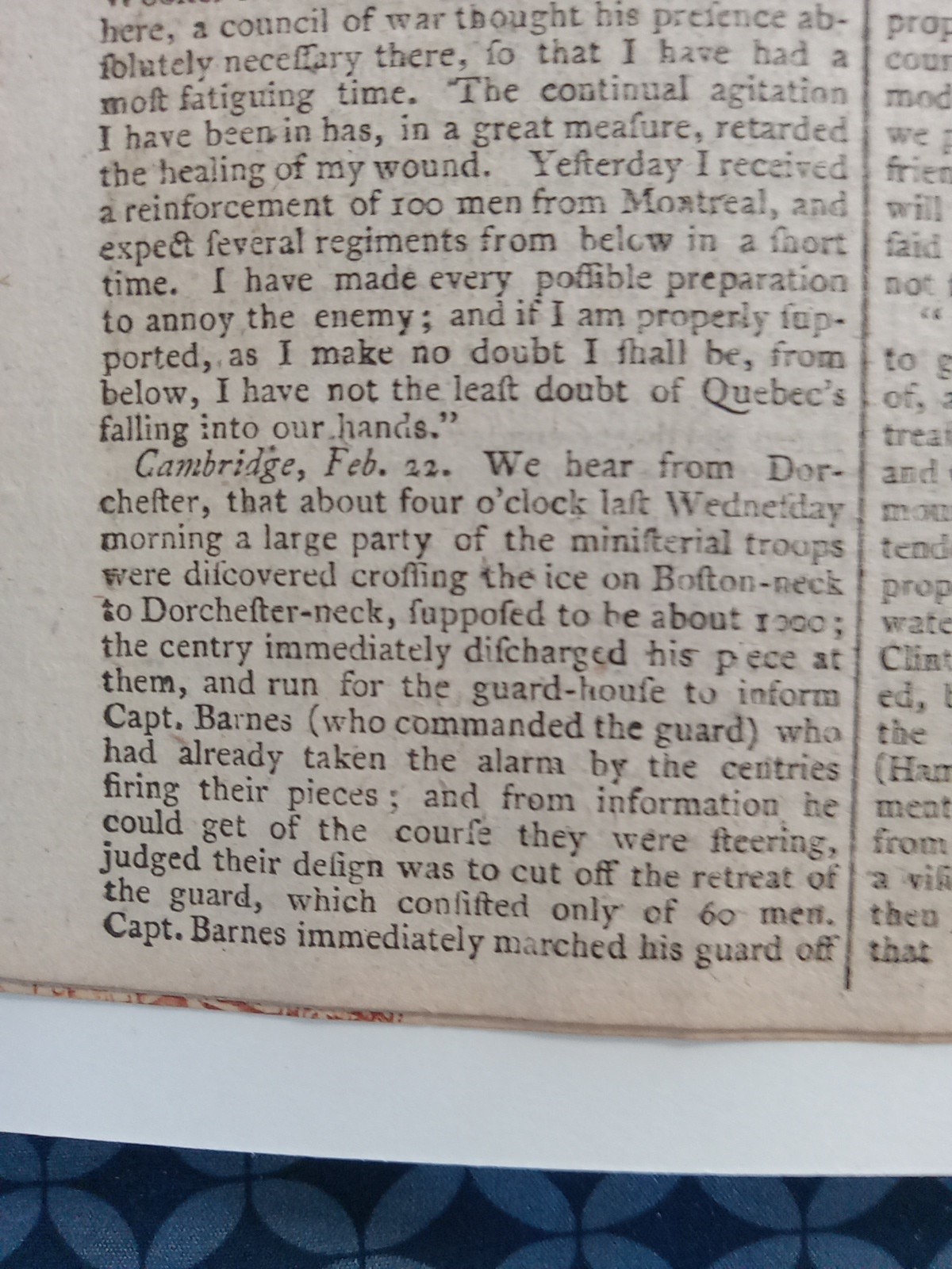 Original 1776 British Newspaper - American Revolutionary War - Colonies