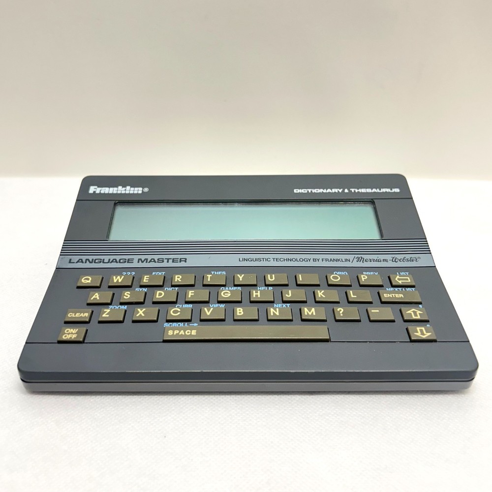 Franklin Language Master LM-2000B w Spellblaster II Dictionary & Thesaurus Works