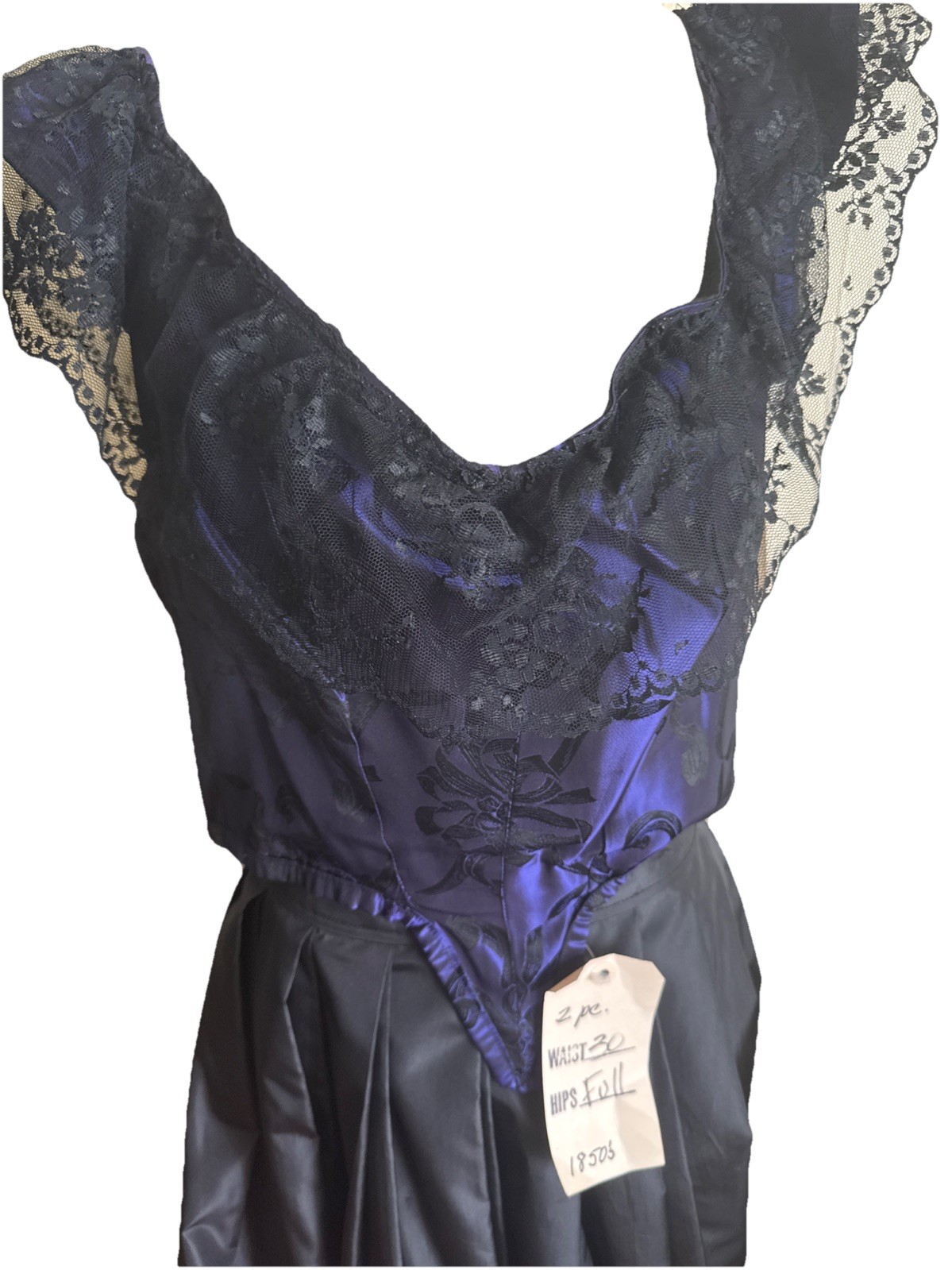 Vintage Hollywood Costume Victorian Two Piece Dress