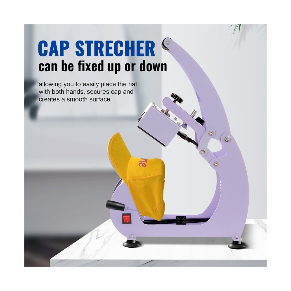 Hat Heat Press Machine for Caps, Hat Press with Presice Temp Timer Control & ...