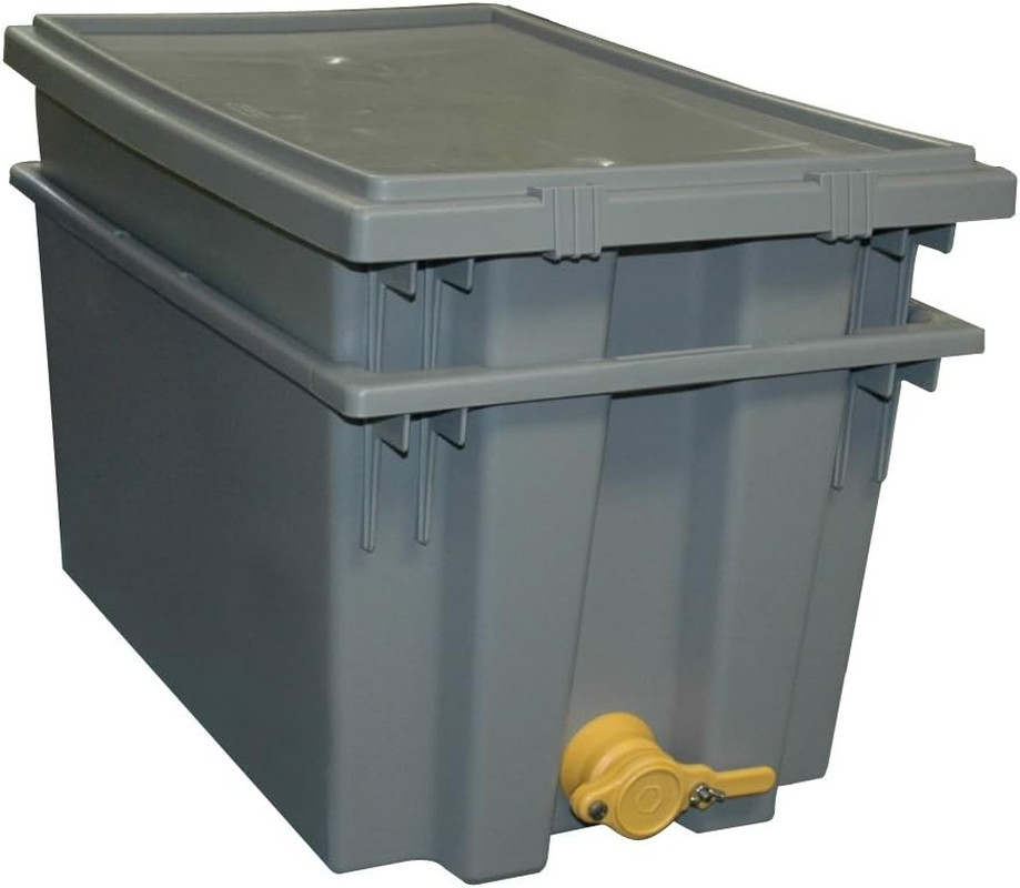 , Plastic Uncapping Tank, Gray, Multi-Purpose Honey Extraction & Straining Solut