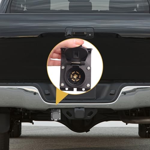 ,7 Way Trailer Light Connector Socket,7 Prong Electrical 7 Pin Trailer Plug