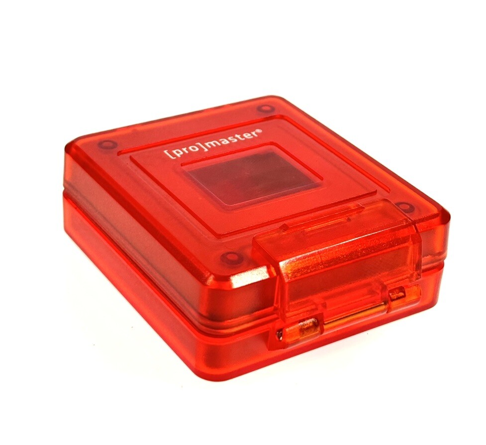 ProMaster 7109 Weatherproof Memory Card Case Red
