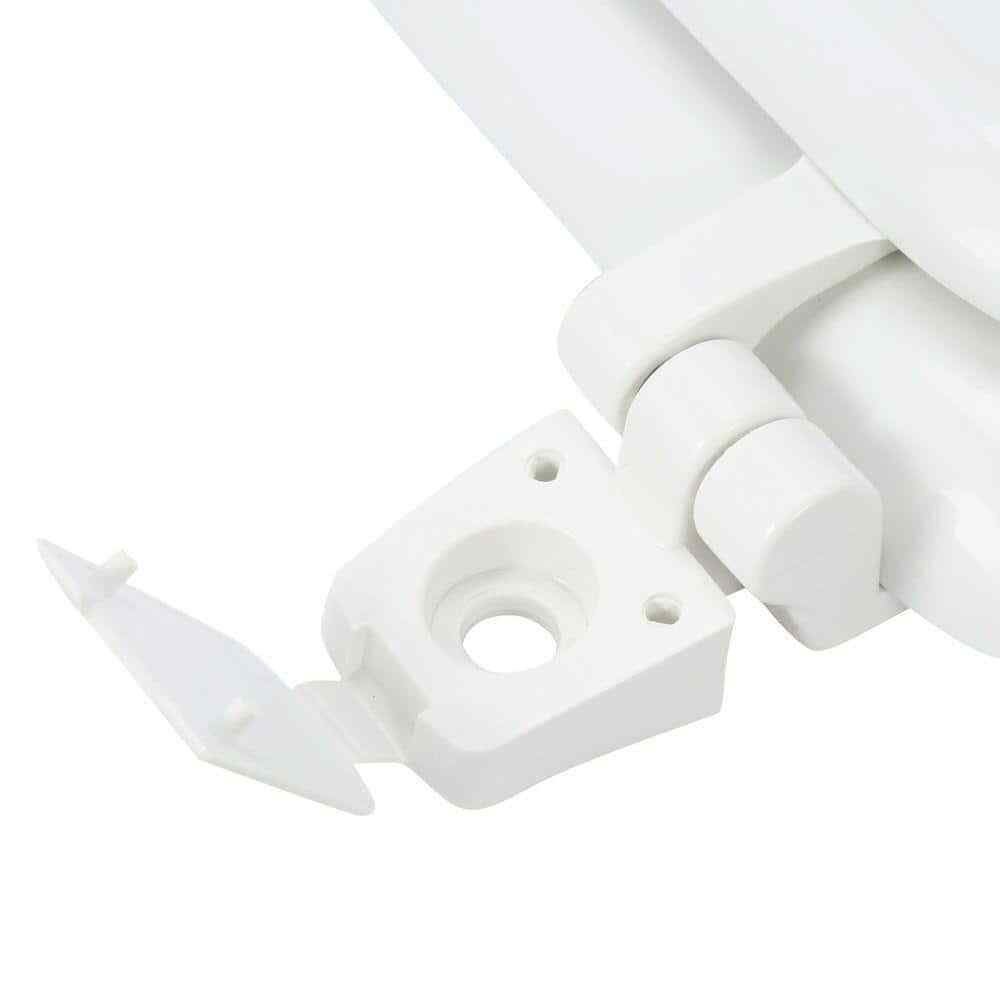 NEW Round Closed Front Enameled Wood Toilet Seat in White Durable & Wood Finish