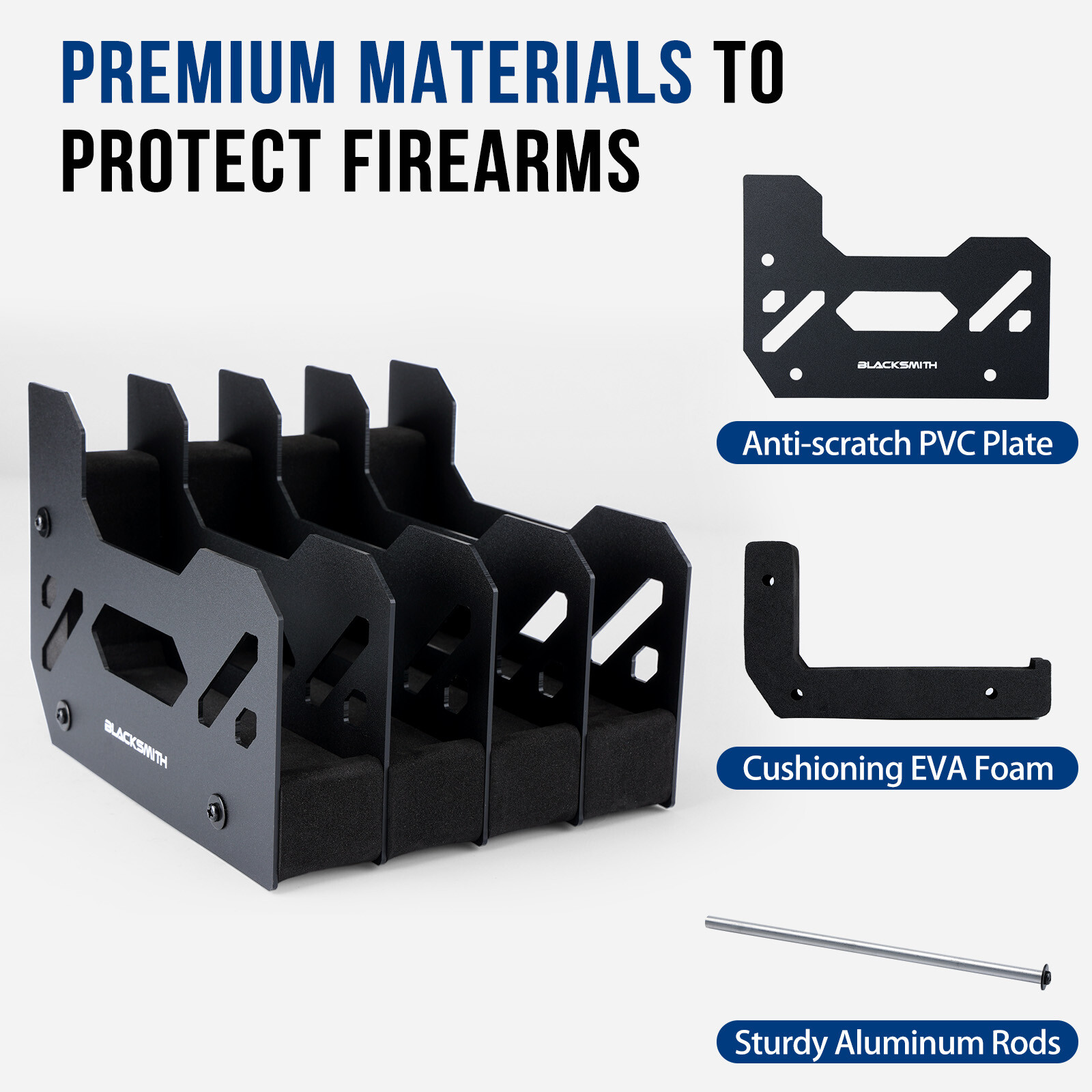Gun Rack for Pistol Soft Foam Pistol Holder for Gun Safe Handgun Stand Organizer