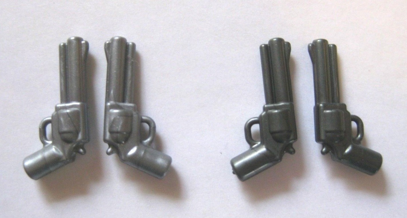 BrickArms MAGNUM REVOLVER 2 pc. Lot for Minifigs -Pick Color