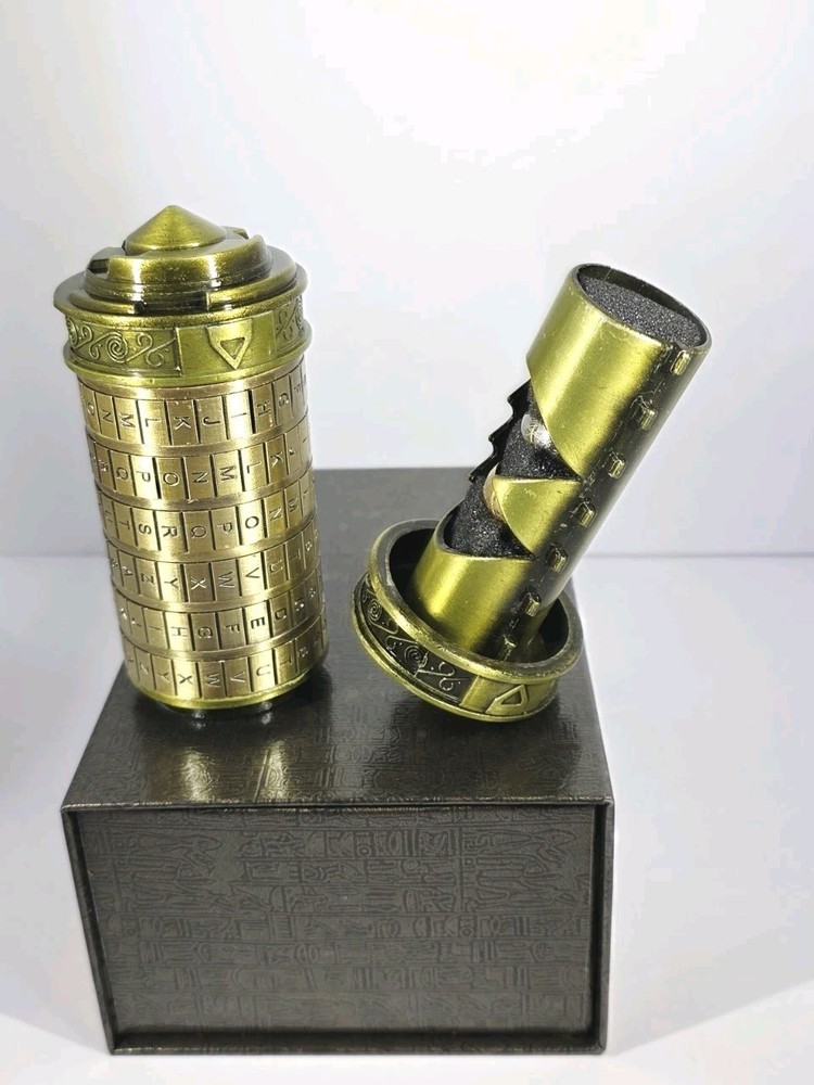 Cryptex Da Vinci Code Mini Cryptex Lock Puzzle Boxes with Hidden Compartments...