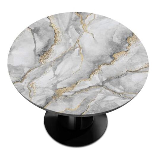 Marble Texture Round Fitted Tablecloth with Elastic 48" (Round) A01:marble