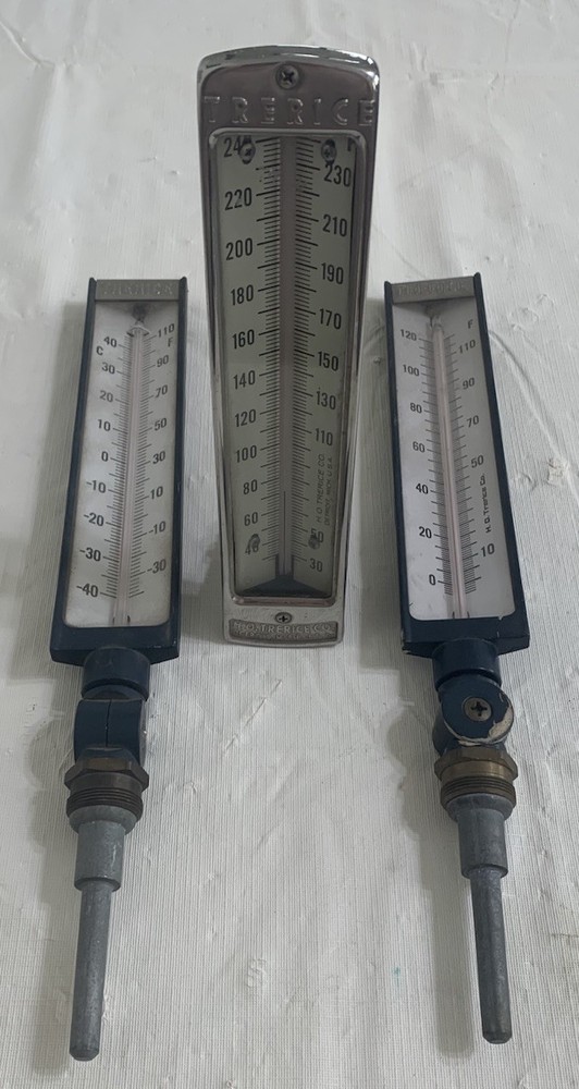 Trerice Adjustable Angle Thermometer Lot Of 3 Tested *Read Description*
